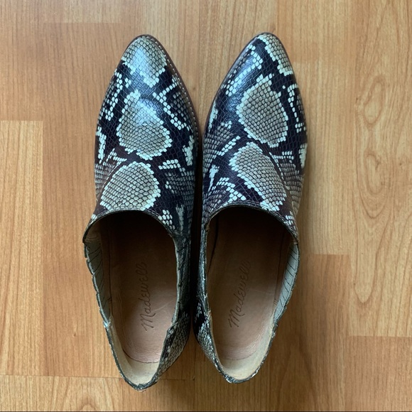 New Madewell Low Chelsea Boots in Snake Embossed Leather - Picture 10 of 10